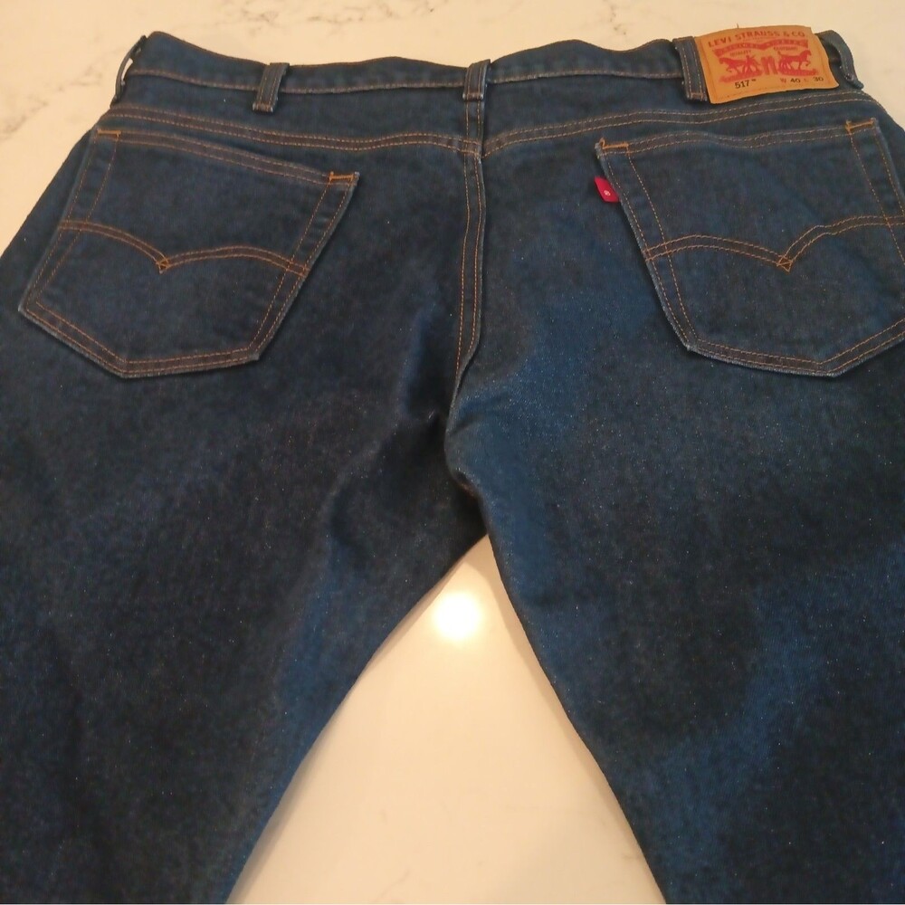 Levis 517 Bootcut Jeans Mens 40x32l0 Indigo Blue Denim Western 00517-2017 New